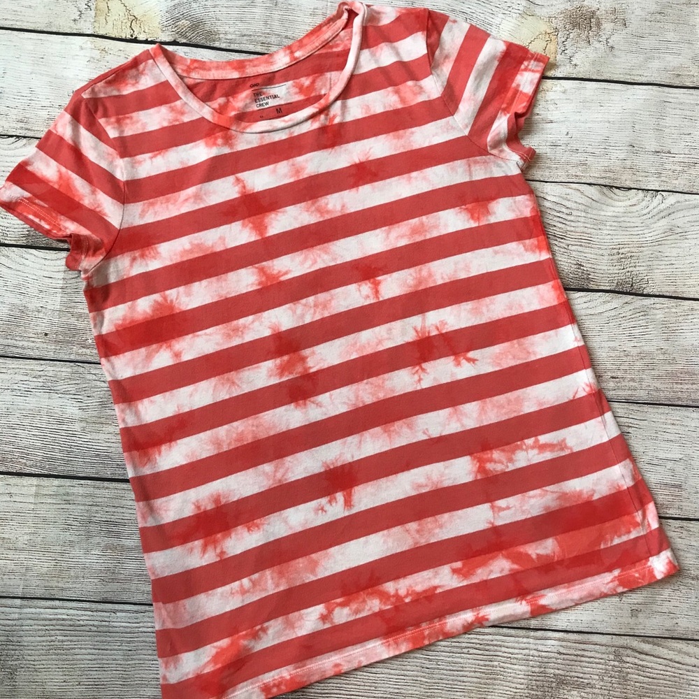 GAP Tee Red Stripe with Tie Dye